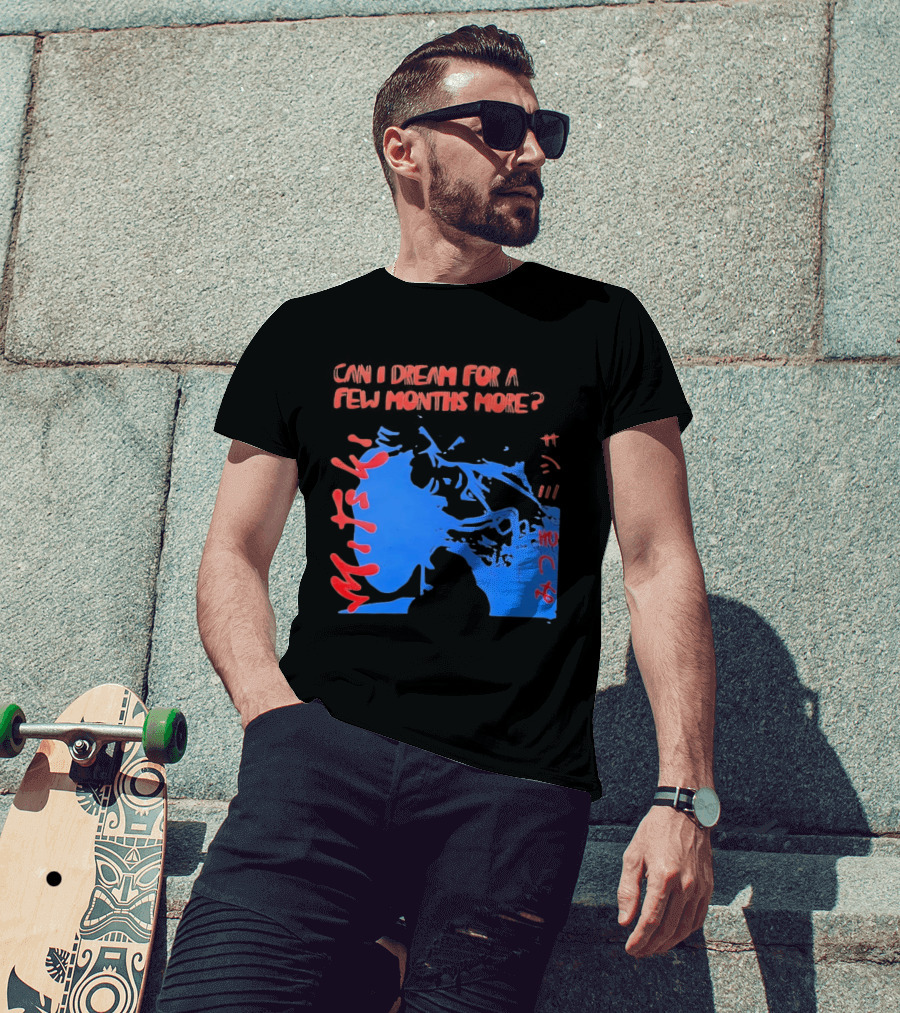 Can I Dream For Few Months More Unique Abstract Peaceful Face Blue And Red T-Shirt