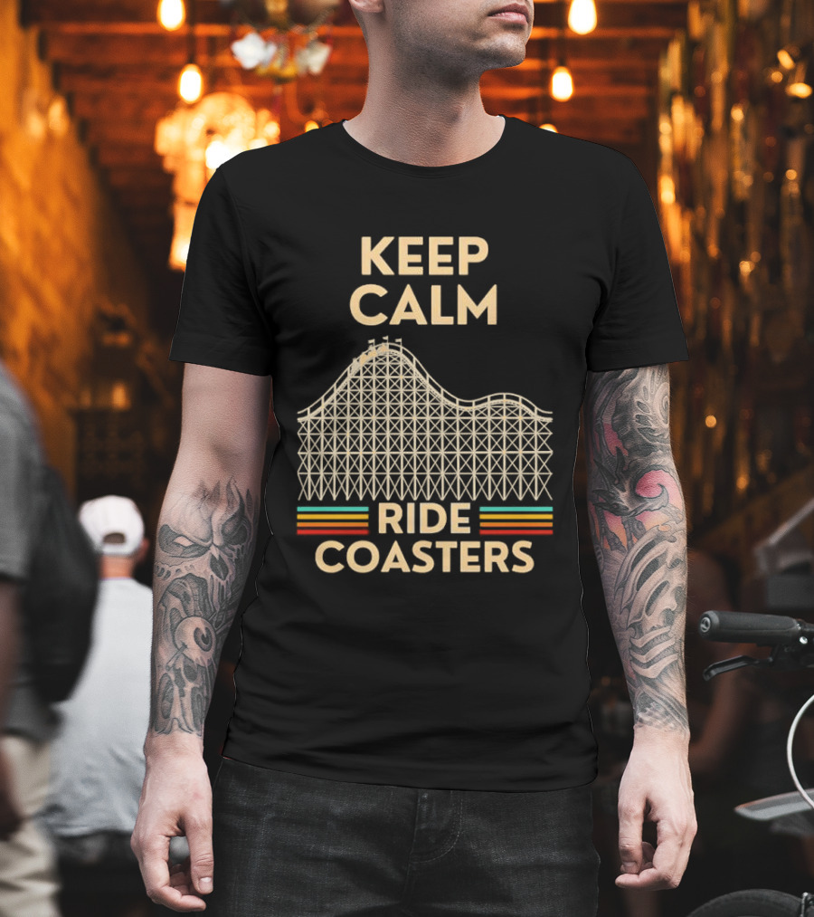 Keep Calm Ride S Retro Amusement Park T-Shirt