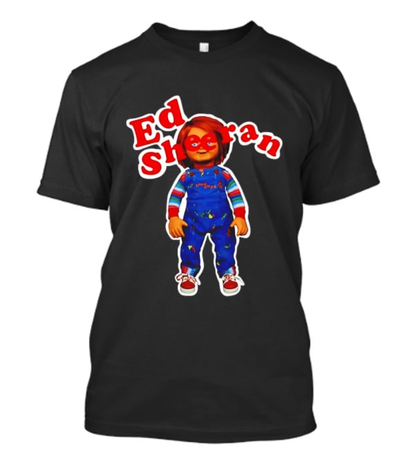 Ed Sheeran Chucky Doll Red Hair Suspender Outfit T-Shirt