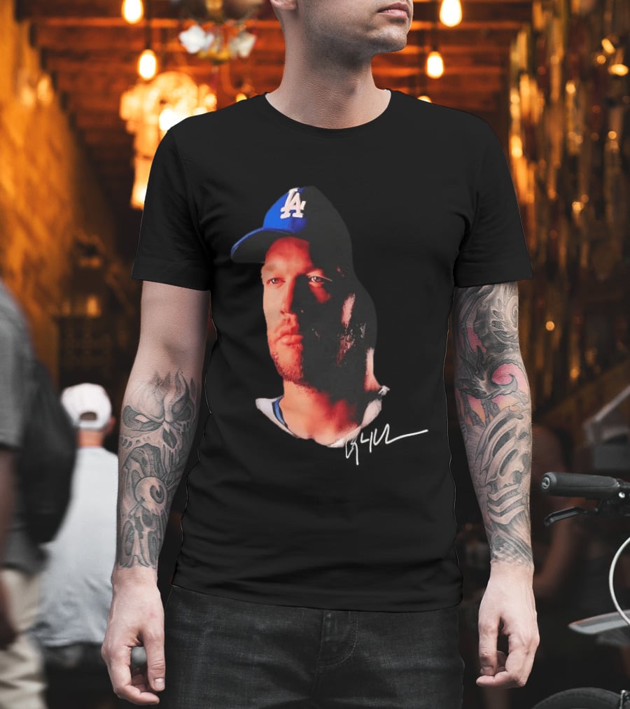 Clayton Kershaw LA Dodgers Baseball Cap Image T-Shirt