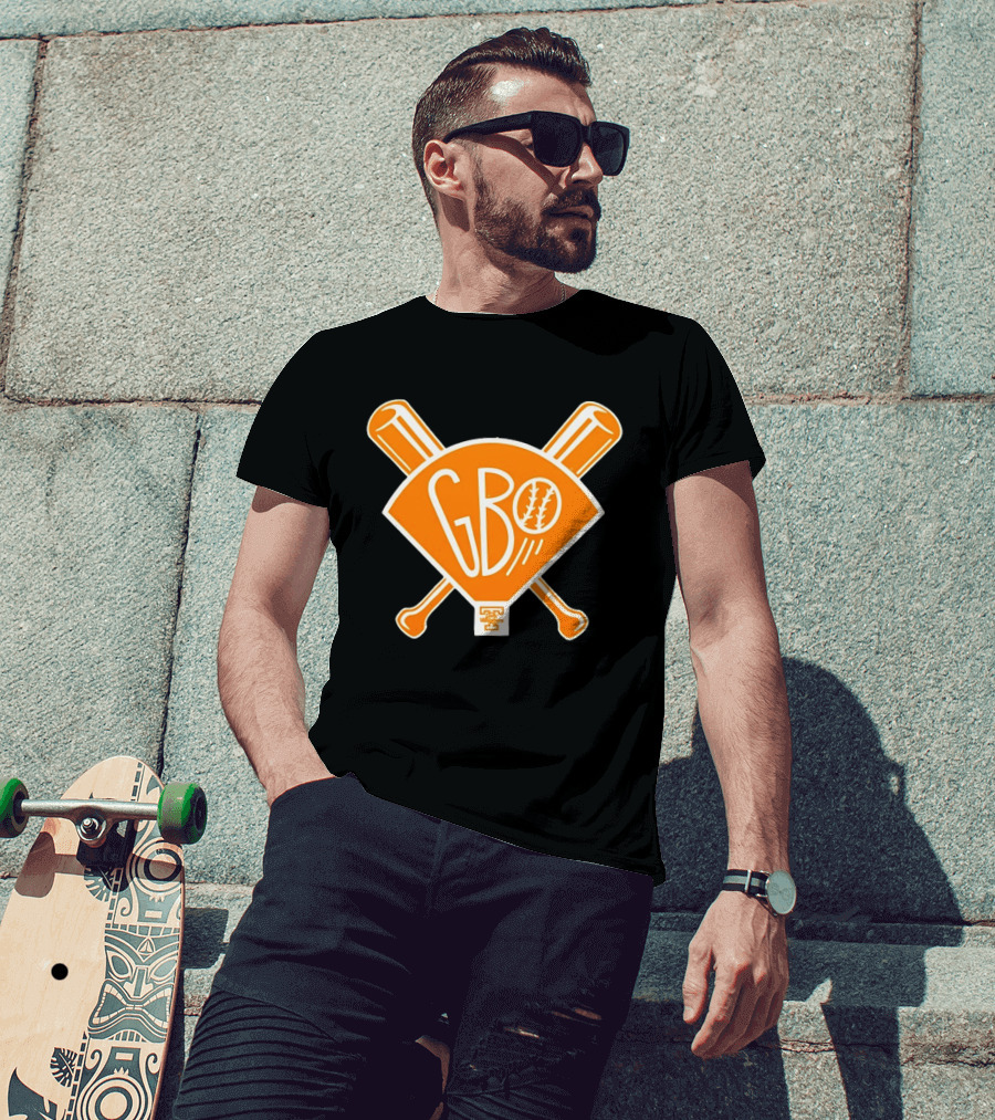 GBO Baseball Orange Crossed Bats University Of Tennessee Vols T-Shirt