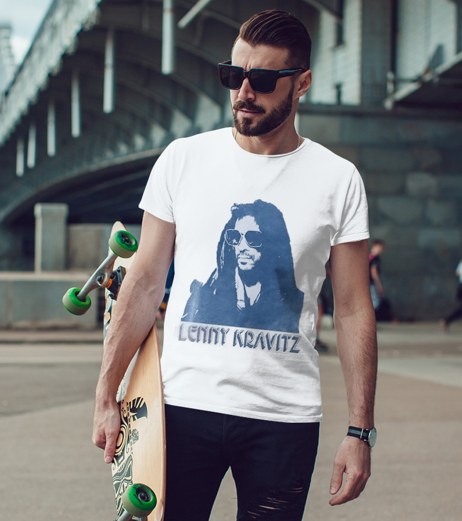 Lenny Kravitz Blue Sunglasses Las Vegas T-Shirt