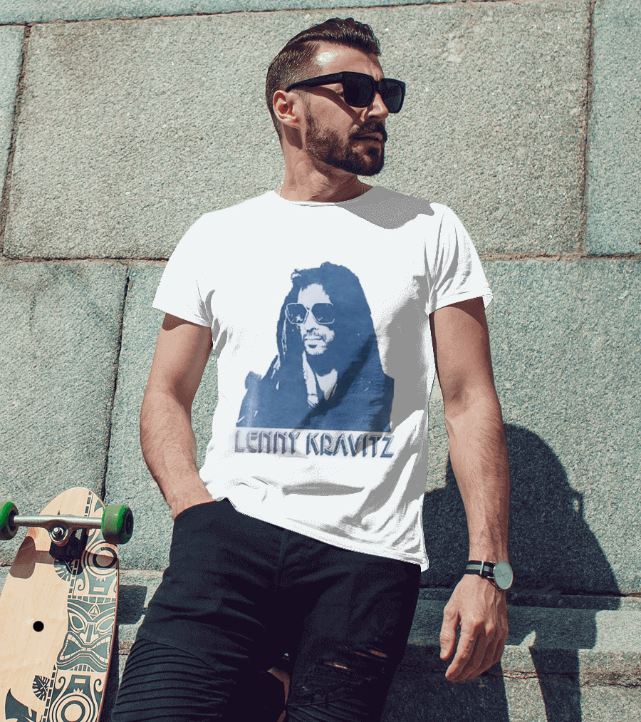 Lenny Kravitz Blue Sunglasses Las Vegas T-Shirt
