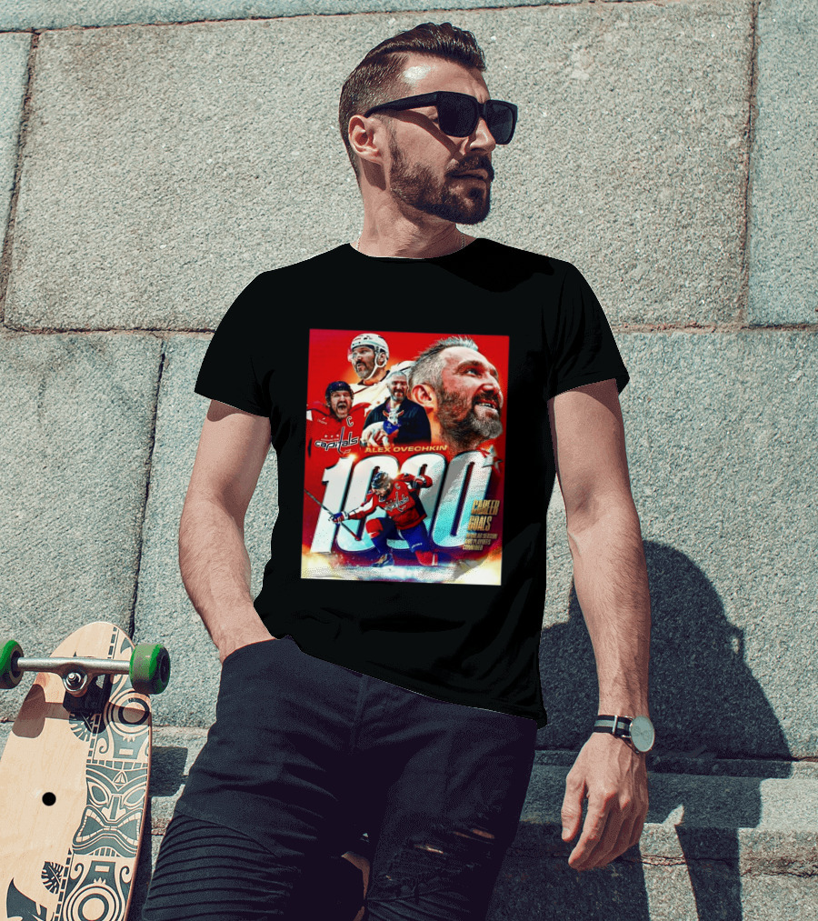 Alex Ovechkin Capitals 1000 Career Goals Iconic NHL T-Shirt