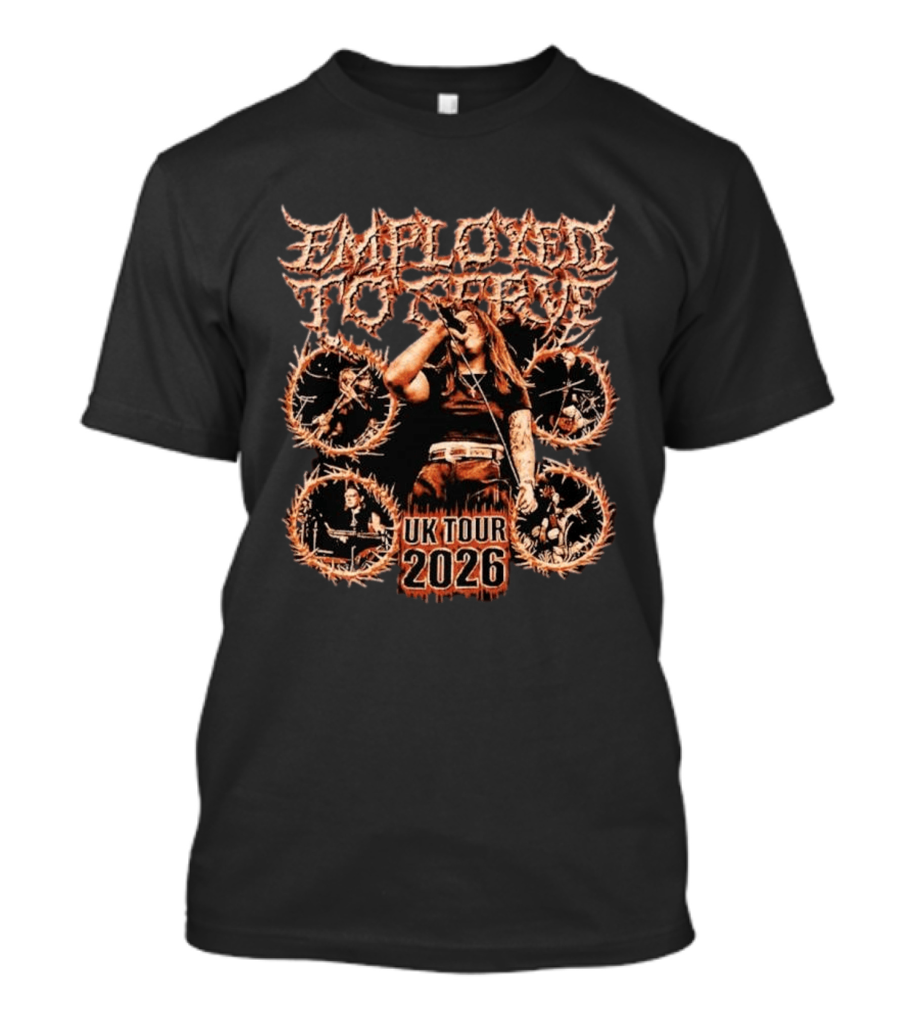 Employed To Serve UK Tour 2026 Heavy Metal Band Concert Dates T-Shirt