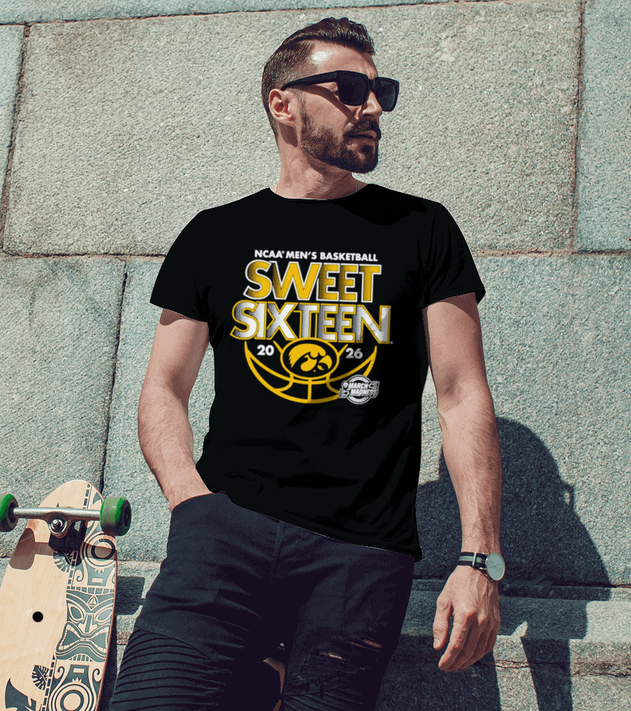 NCAA Men's Basketball 2026 Sweet Sixteen Iowa Hawkeyes March Madness T-Shirt