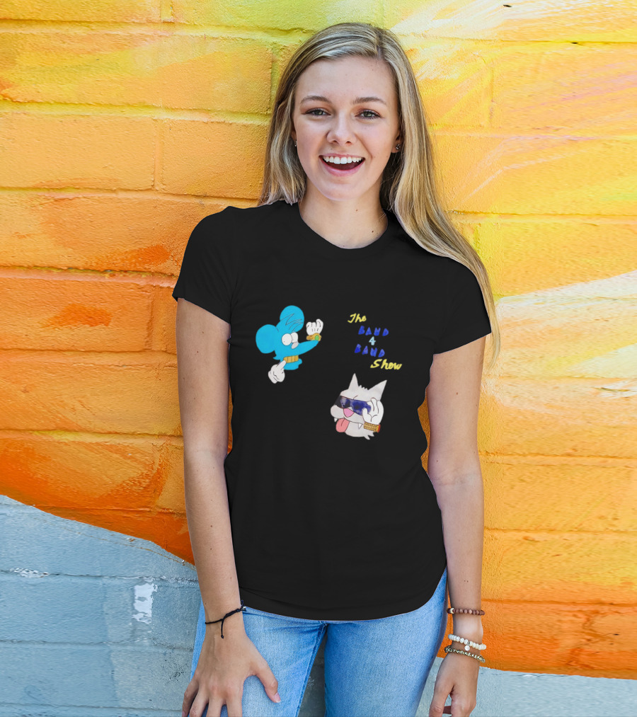The Itchy And Scratchy Band 4 Band Show Cartoon Characters T-Shirt