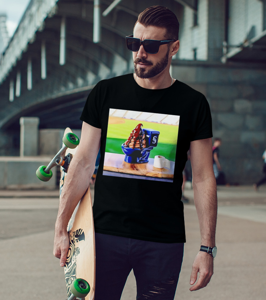 Mariners Big Dumper Sundae Chocolate Ice Cream Toilet Stadium T-Shirt