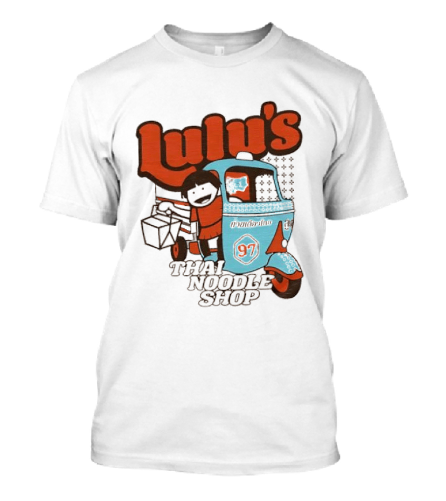 Lulu's Thai Noodle Shop Tuk Tuk Cartoon 97 T-Shirt