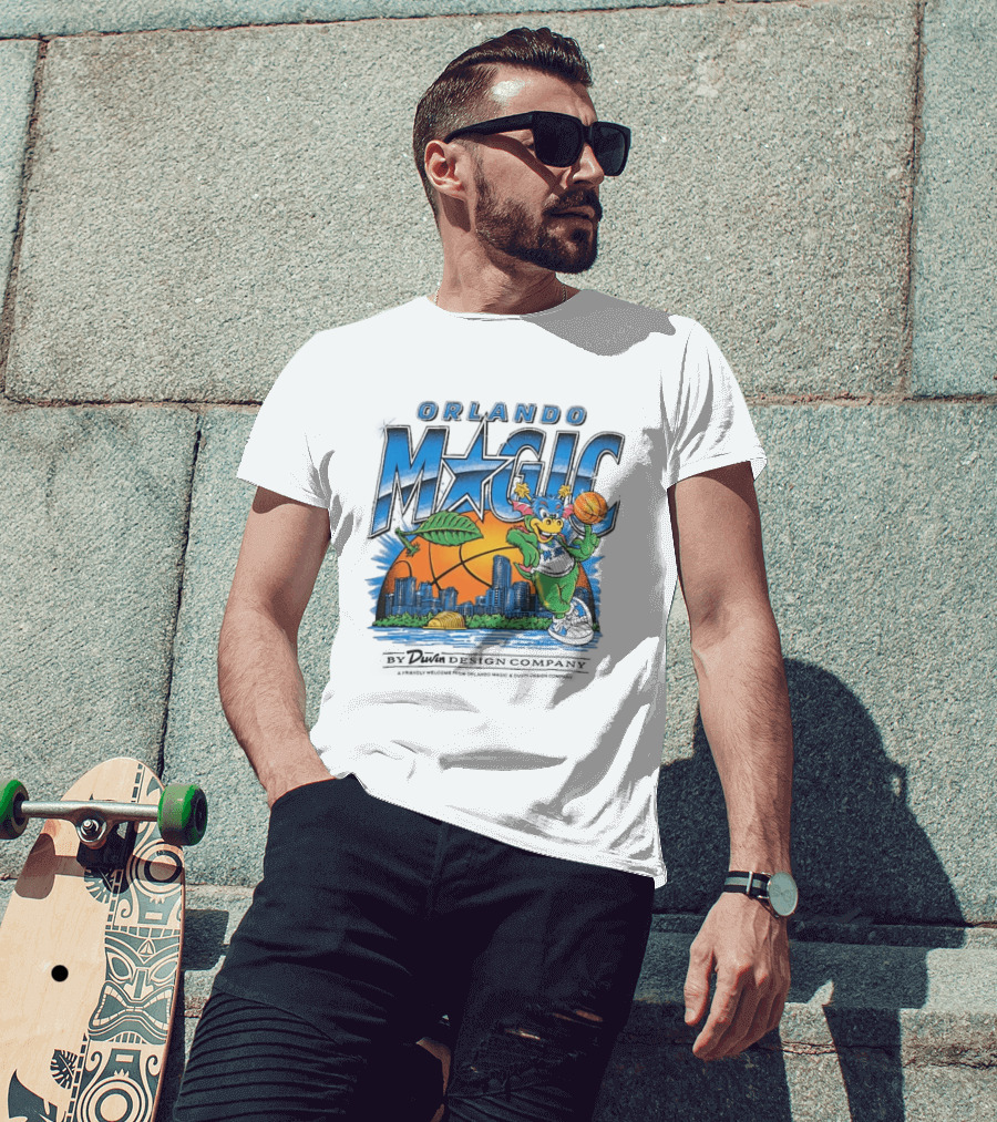 Orlando Magic Duvin City Beautiful 2026 Mascot Basketball Skyline T-Shirt