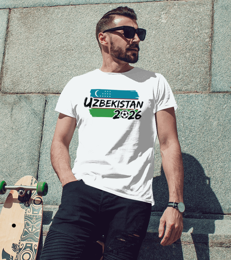 Uzbekistan 2026 National Team World Cup Soccer Flag T-Shirt