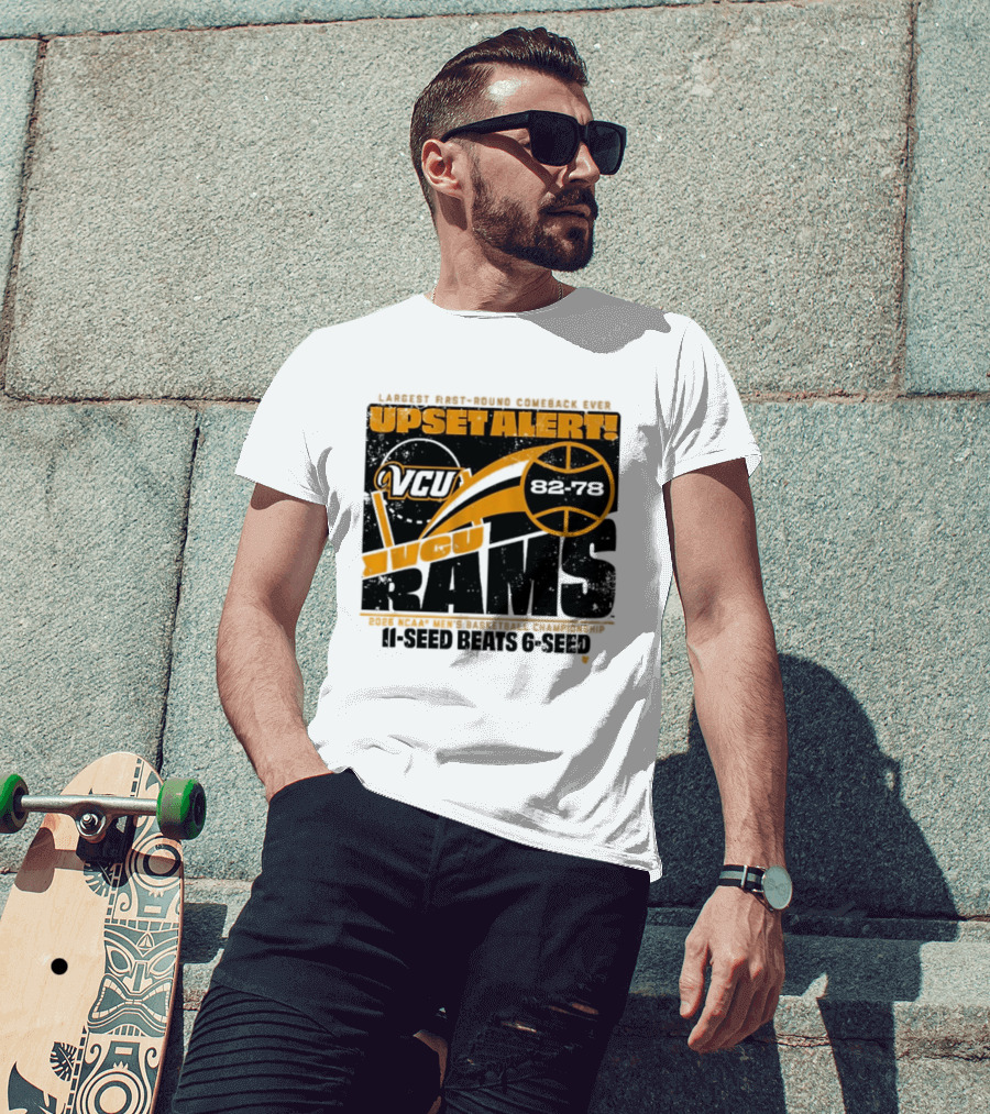 VCU Rams 2026 March Madness Upset Alert MBB Eleven Over Sixçado T-Shirt