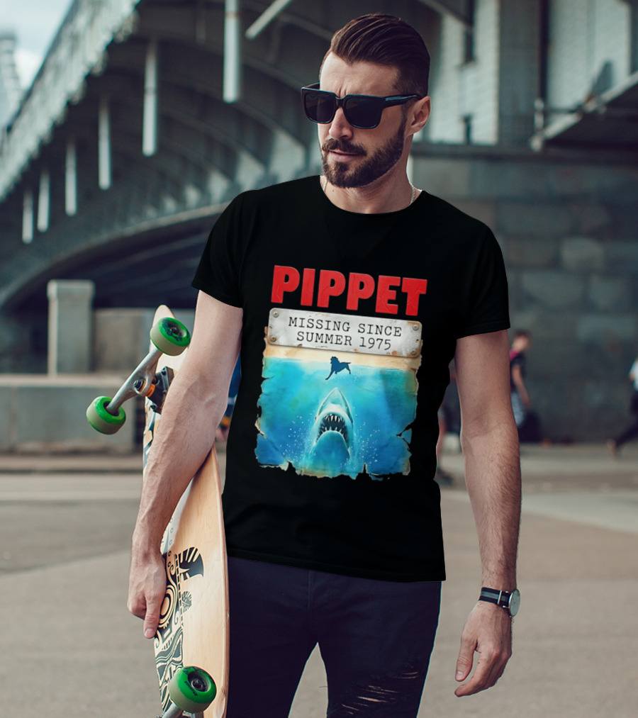 Pippet Missing Since Summer 1975 Shark Attack Scene T-Shirt