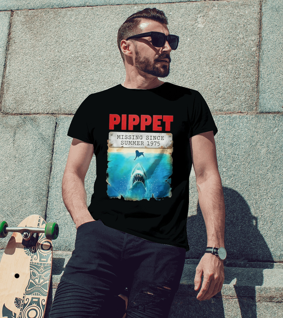 Pippet Missing Since Summer 1975 Shark Attack Scene T-Shirt