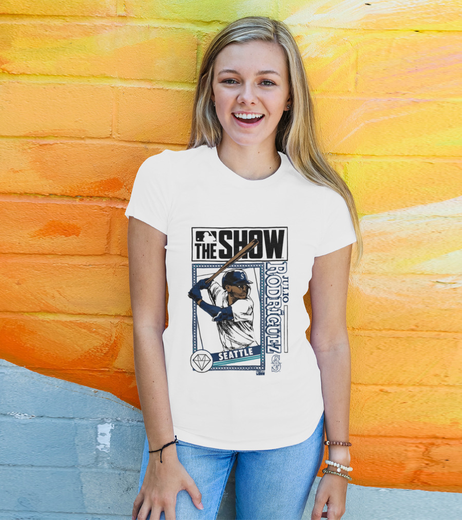MLB The Show Julio Rodriguez Seattle Mariners Caricature 44 T-Shirt