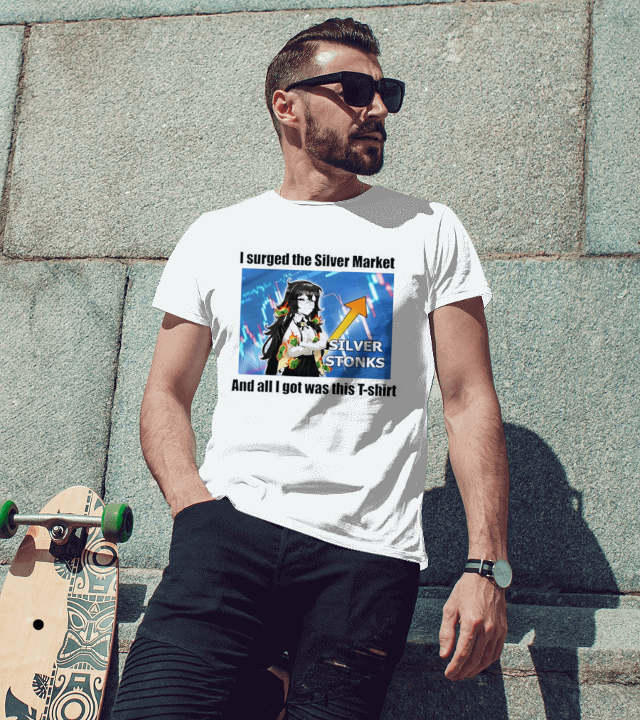 Grimmi 2026 Silver Stonks Crashed The Market With Business Insight T-Shirt