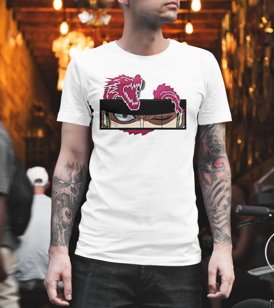 One Piece Roronoa Zoro Wano Purple Dragon Eyes Anime Manga T-Shirt