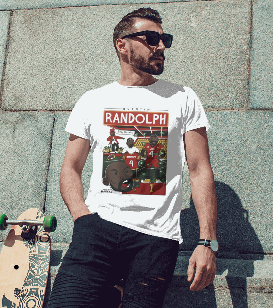 Randolph Quentin Knight Hawks Pay The Man Football Scene T-Shirt