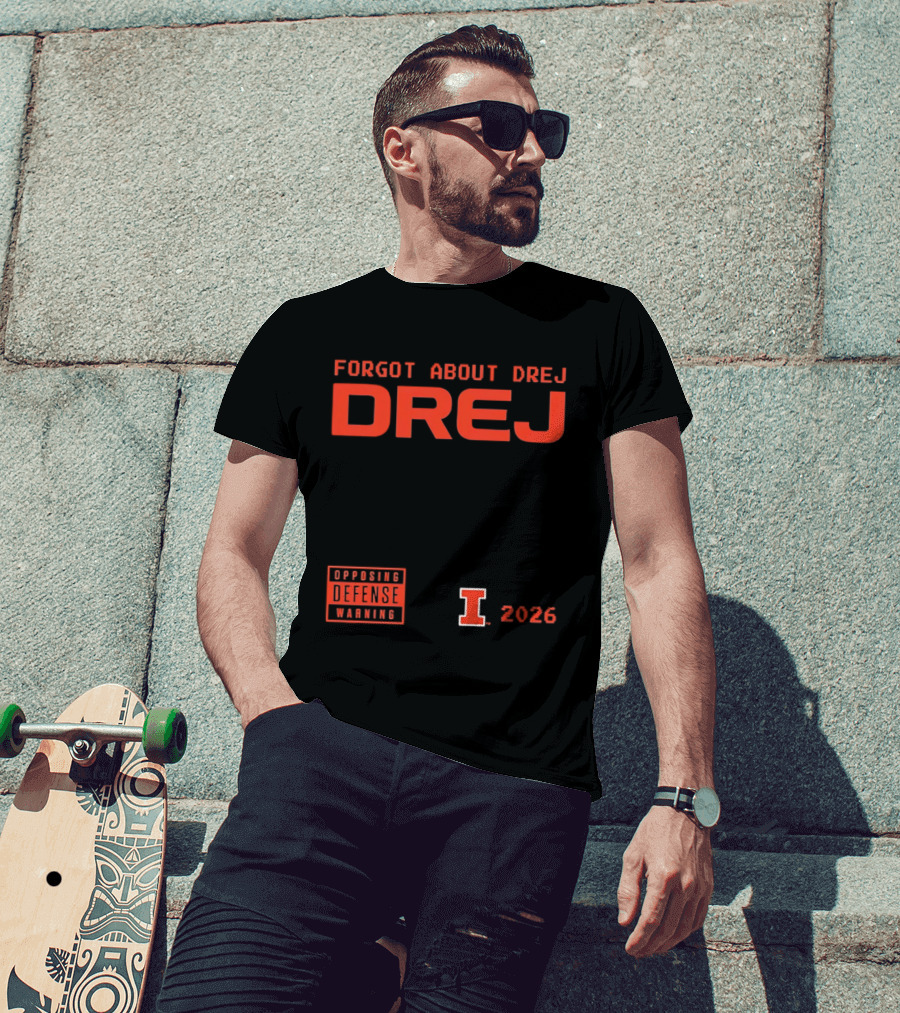 Andrej Stojakovic Illinois Fighting Illini Forgot About Drej Defense Warning 2026 T-Shirt