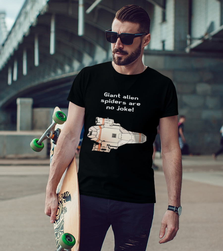 Giant Alien Spiders Are No Joke Spaceship T-Shirt