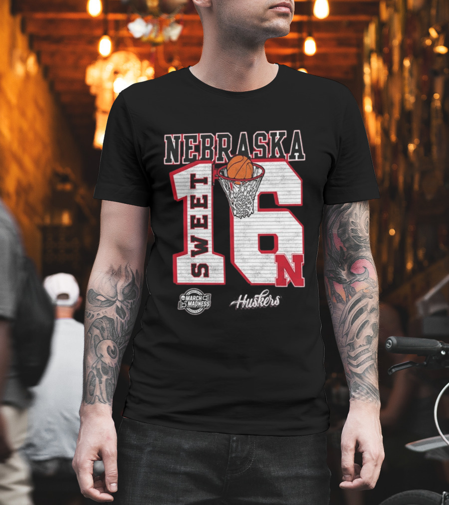 Nebraska Cornhuskers Basketball Sweet 16 March Madness 2026 T-Shirt