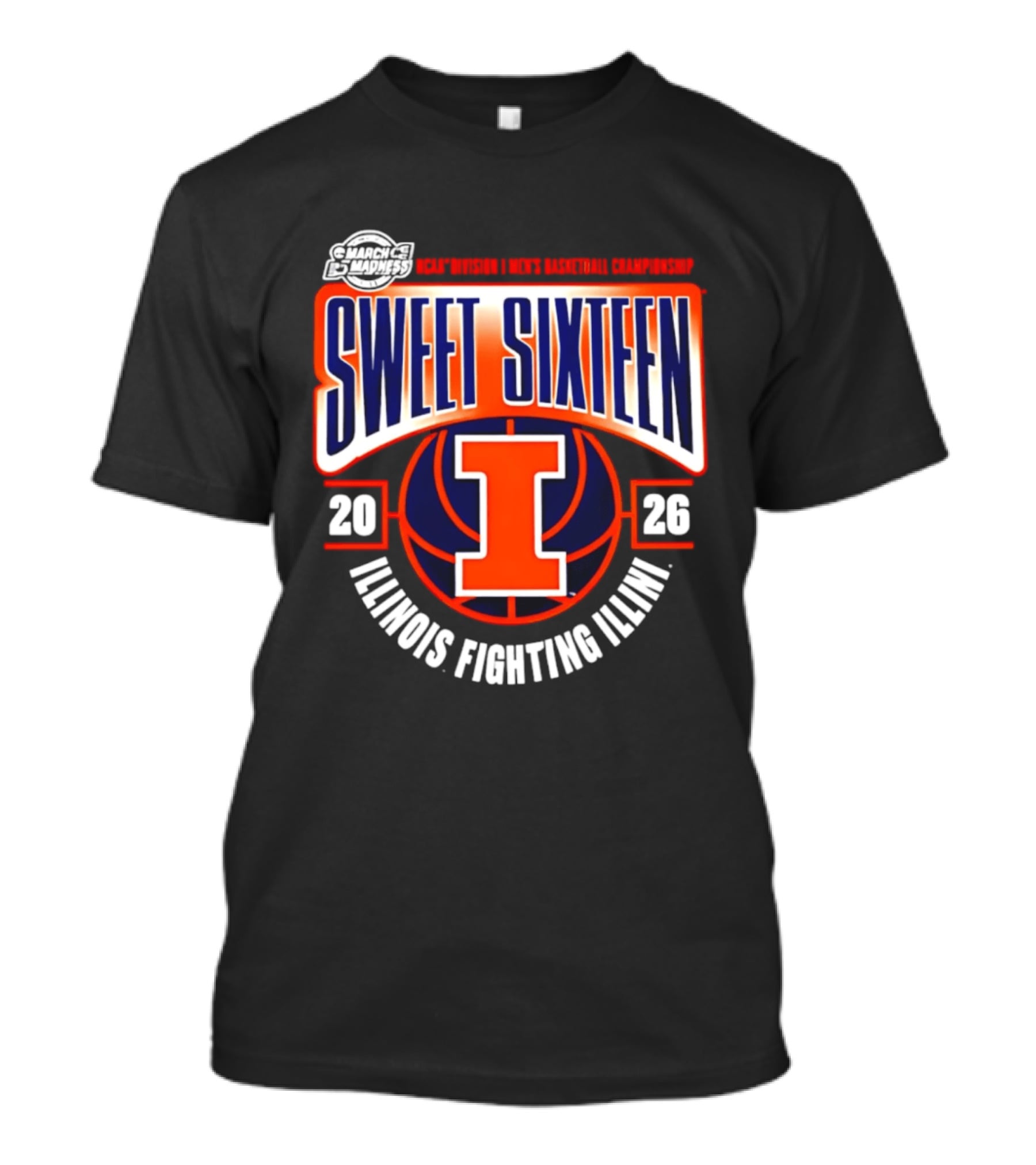 Illinois Fighting Illini Sweet Sixteen NCAA Men's Basketball 2026 T-Shirt