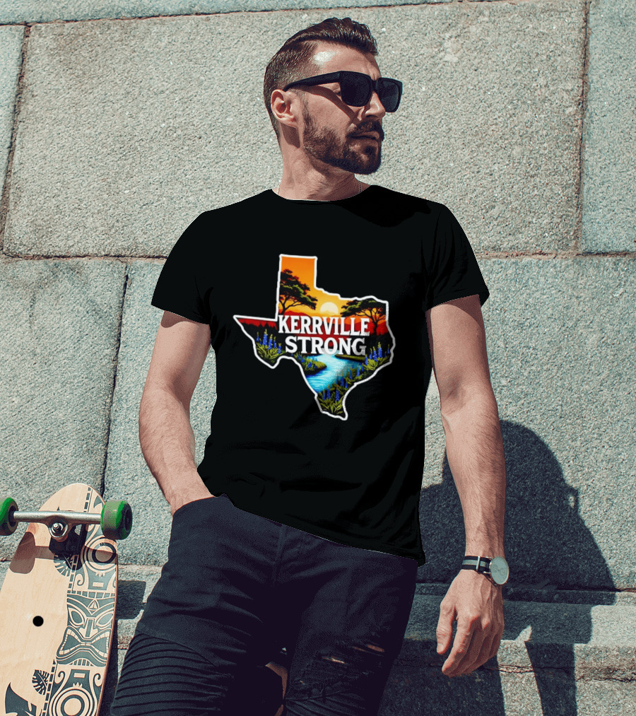 Kerrville Strong Texas Hill Country Scenery Support T-Shirt