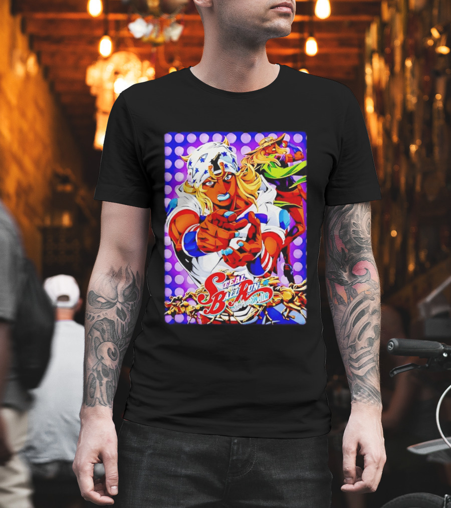Steal Ball Run Anime JoJo's Bizarre Adventure Colorful Manga T-Shirt