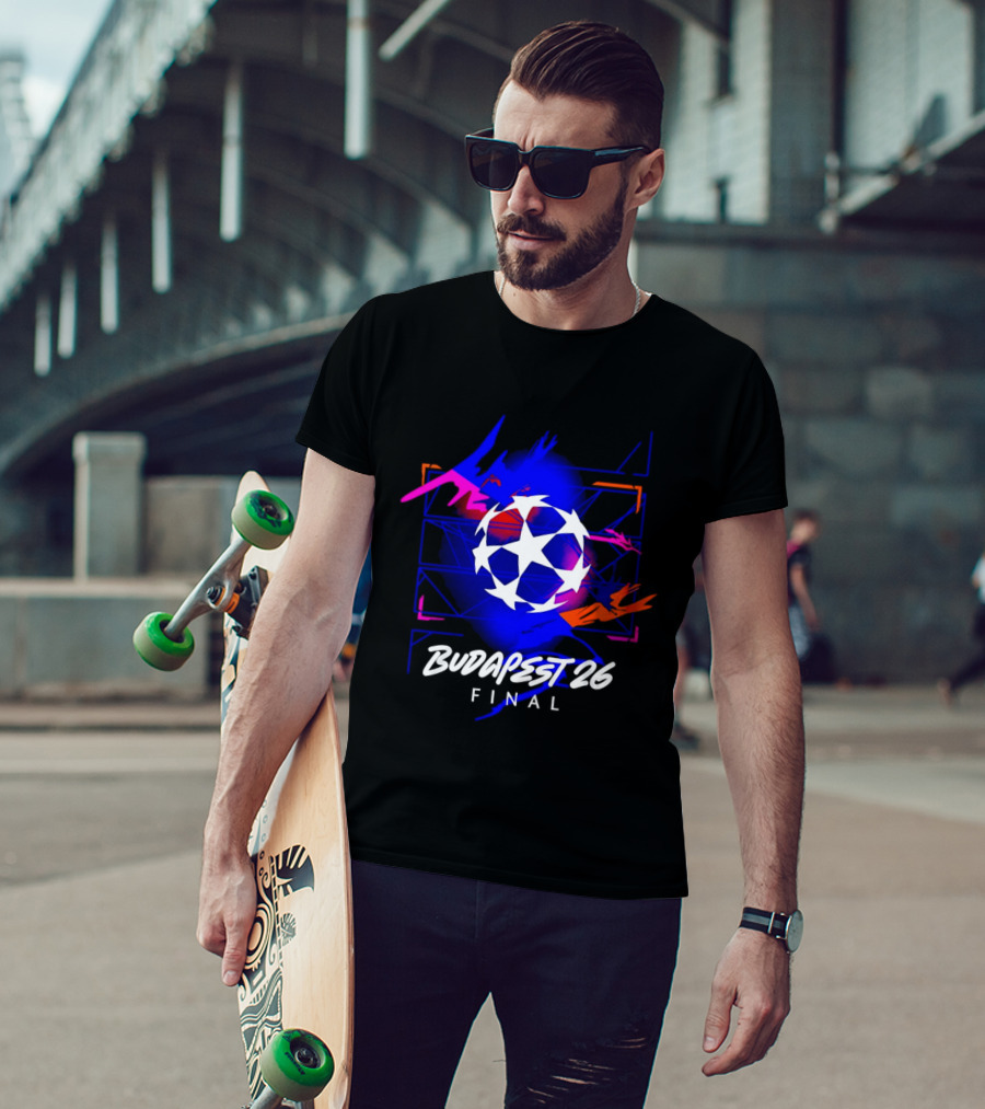 Budapest 26 Final UCL Decorative Hero Soccer Star T-Shirt