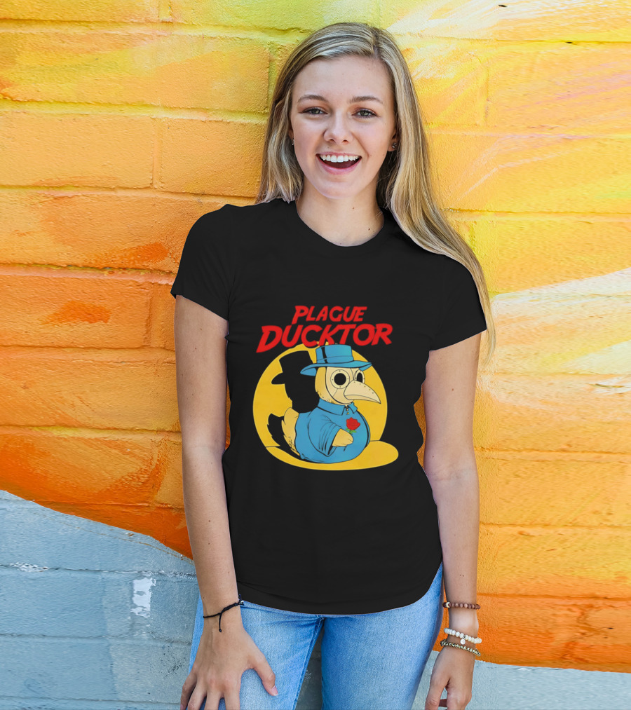 Plague Ducktor Holding Rose Doctor Costume Duck T-Shirt