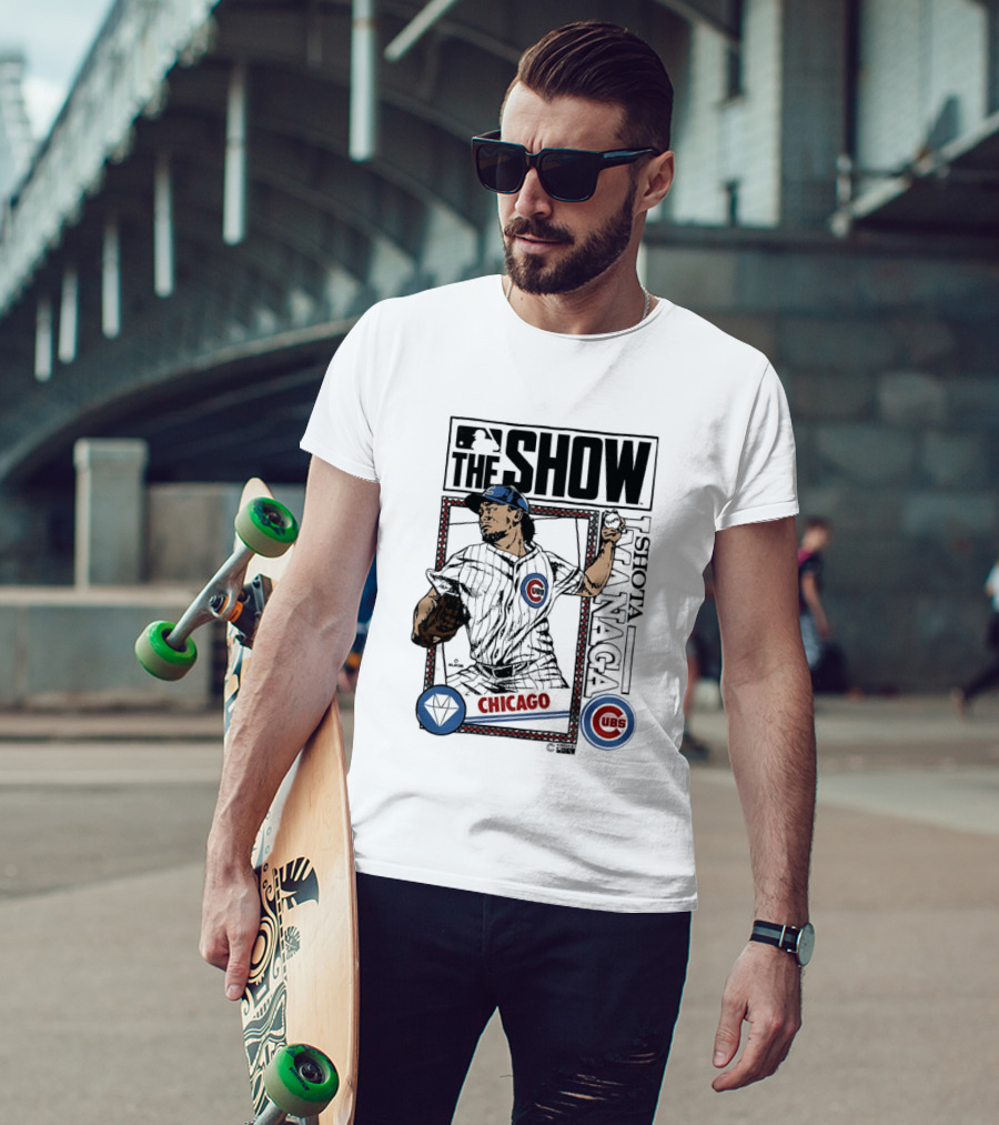 MLB The Show Shota Imanaga 18 Chicago Cubs Caricature T-Shirt