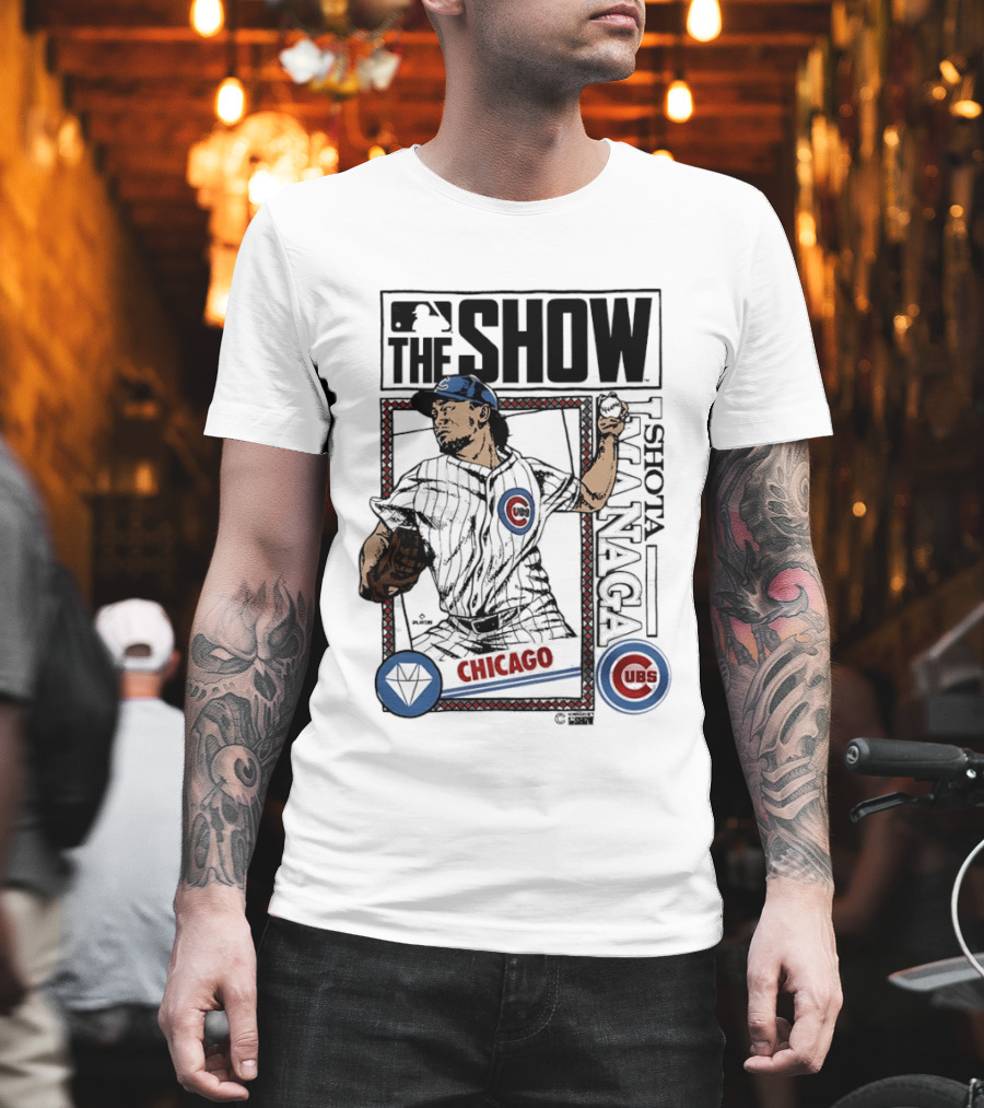 MLB The Show Shota Imanaga 18 Chicago Cubs Caricature T-Shirt