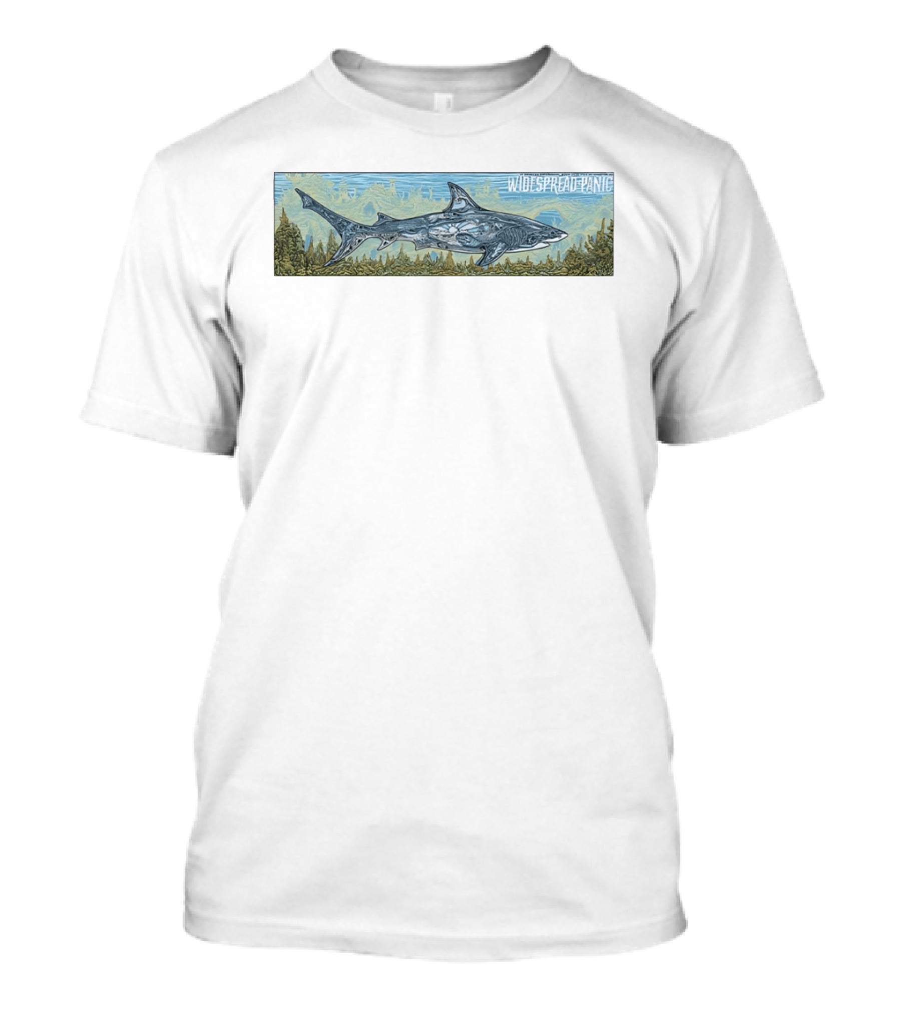Widespread Panic Shark Art St Augustine Florida Amphitheatre Event 2026 T-Shirt