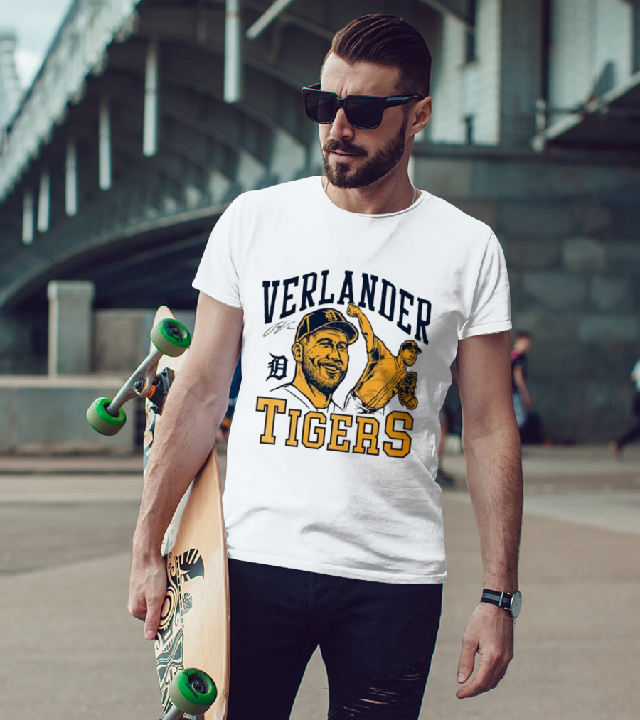 Verlander Detroit Tigers Baseball Pitcher T-Shirt
