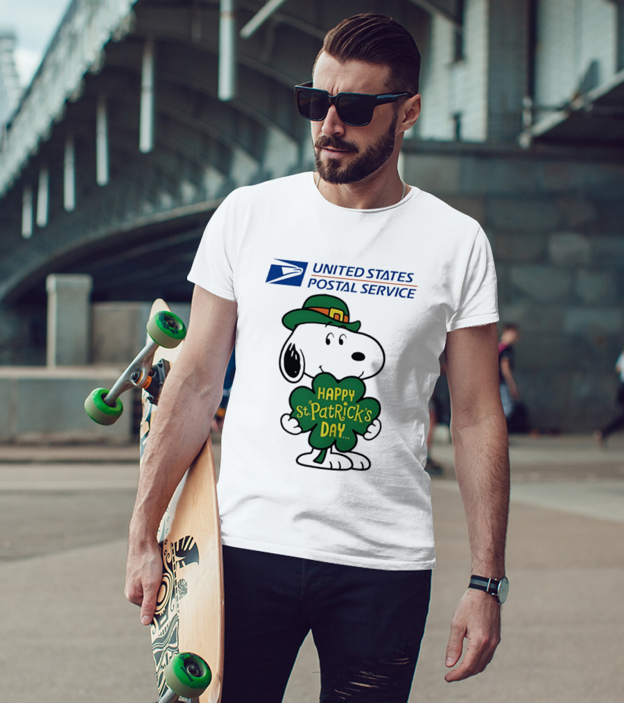 United States Postal Service Snoopy Happy St. Patrick's Day 2026 T-Shirt
