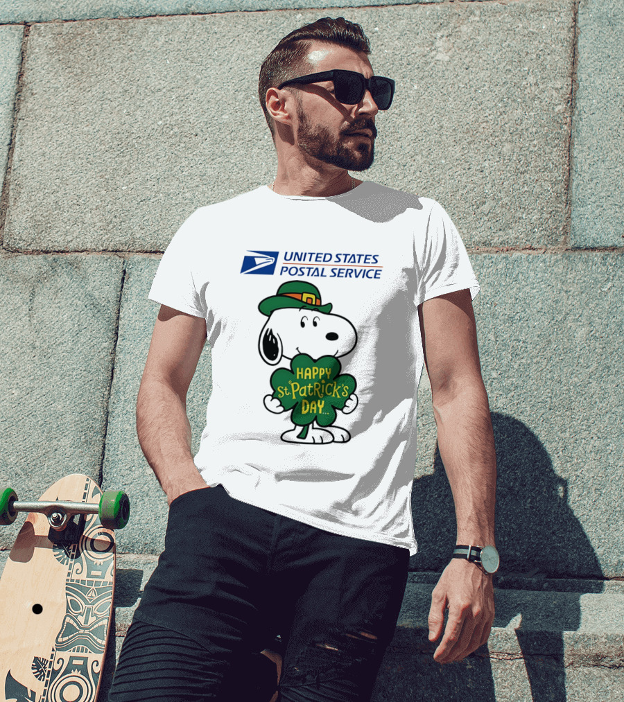 United States Postal Service Snoopy Happy St. Patrick's Day 2026 T-Shirt