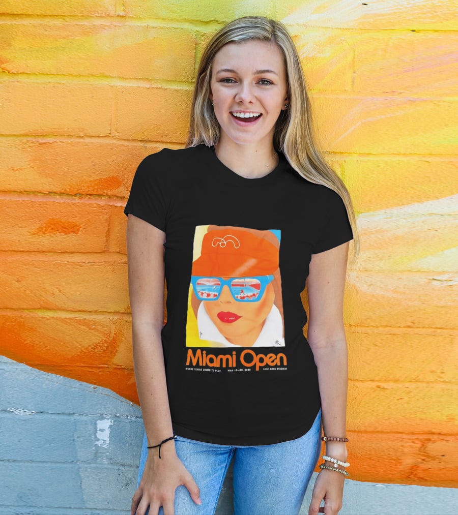 Miami Open Where Tennis Comes To Play Retro Tennis Fashion T-Shirt