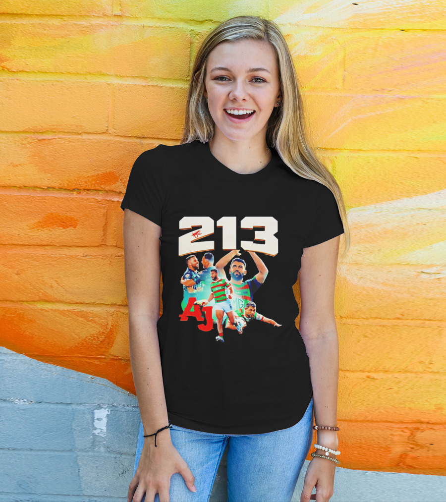 South Sydney Rabbitohs Alex Johnston 213 Record Breaker AJ Rugby T-Shirt