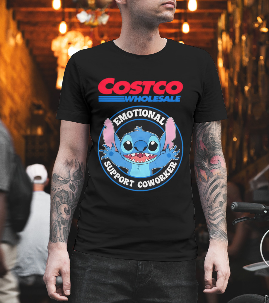 Costco Wholesale Emotional Support Coworker Stitch T-Shirt