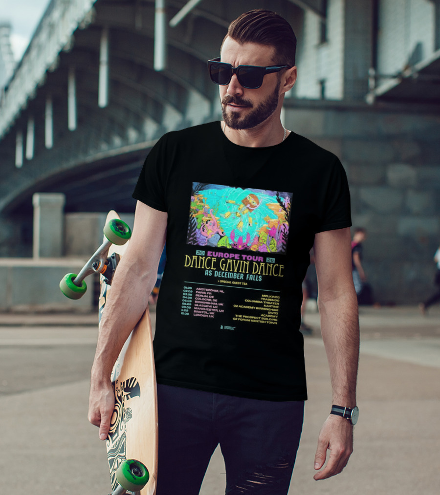 Dance Gavin Dance As December Falls 2026 UK EU Tour Schedule Dates T-Shirt
