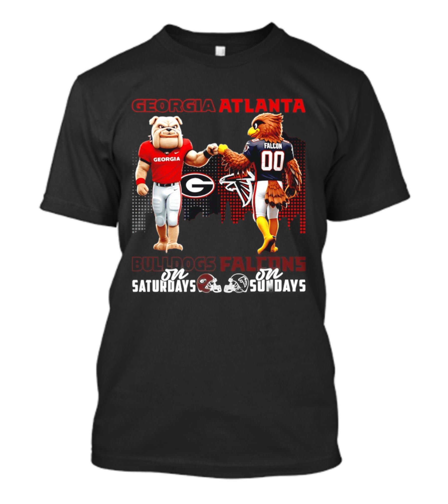 Georgia Atlanta Bulldogs Falcons Saturdays Sundays T-Shirt