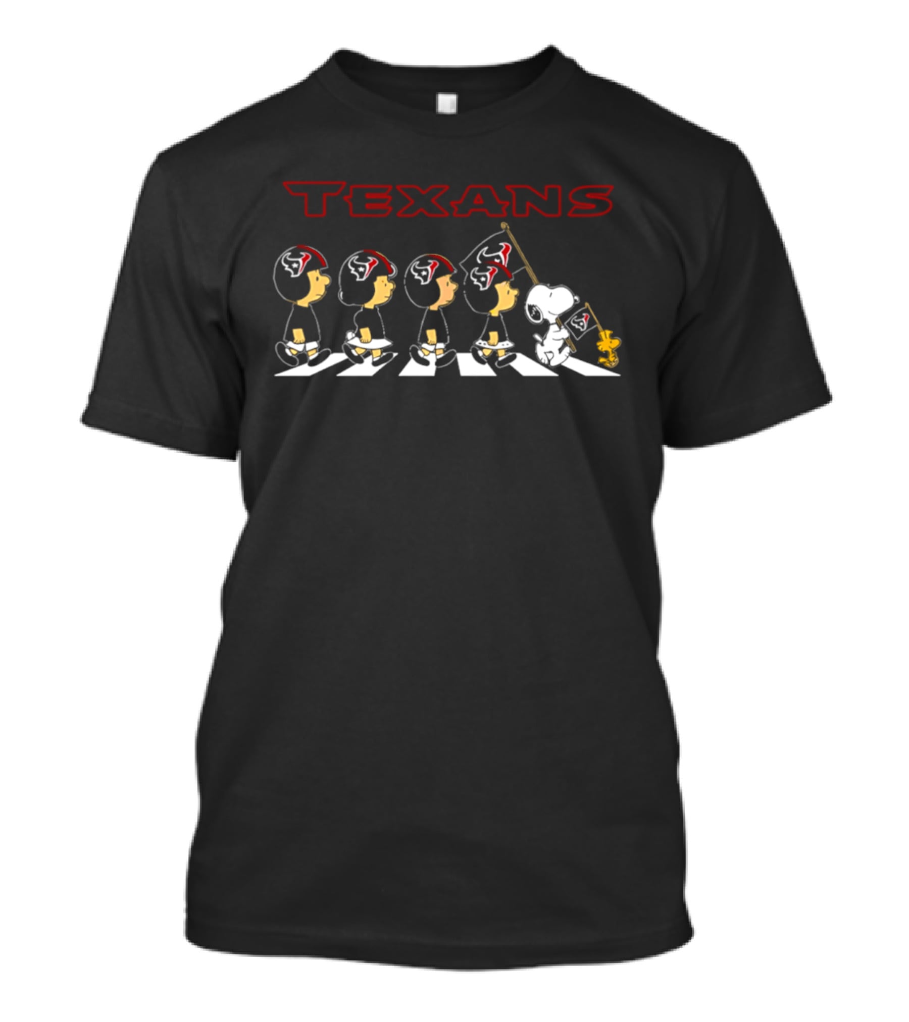 Peanuts Houston Texans Football Flag Parade T-Shirt