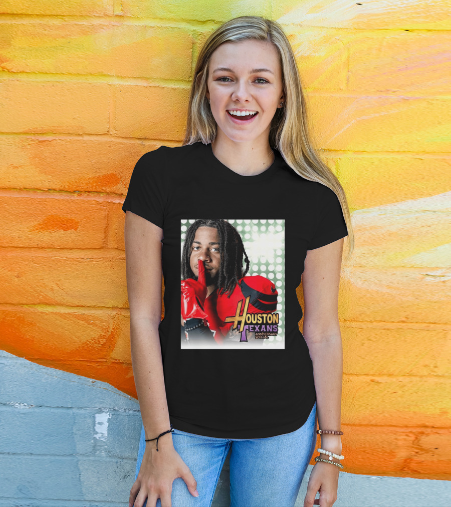 Houston Texans Anniversary Specials Stefon Diggs Hannah Montana 20th Celebration T-Shirt