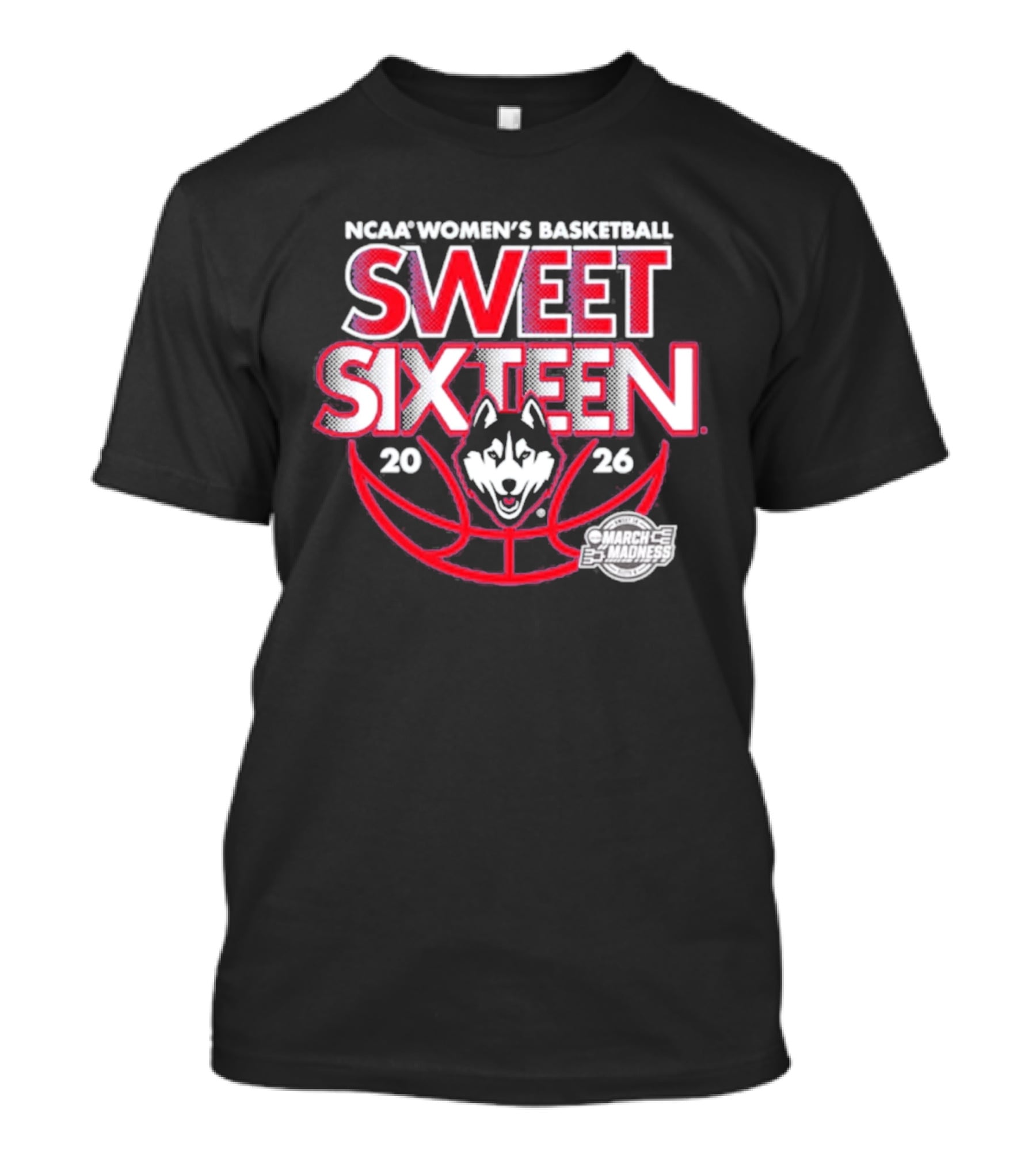 NCAA Women's Basketball UConn Huskies 2026 Sweet Sixteen March Madness T-Shirt