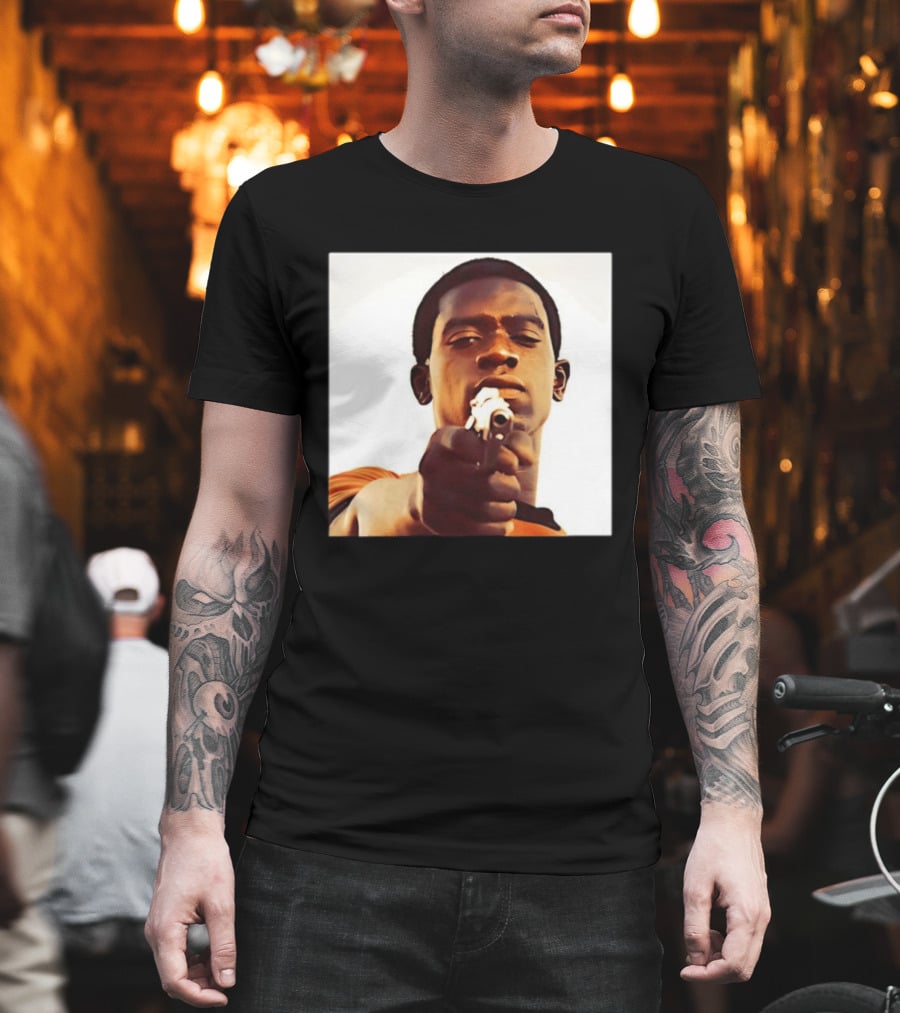 Snowfall TV Series 2017 Damson Idris Character with Gun T-Shirt