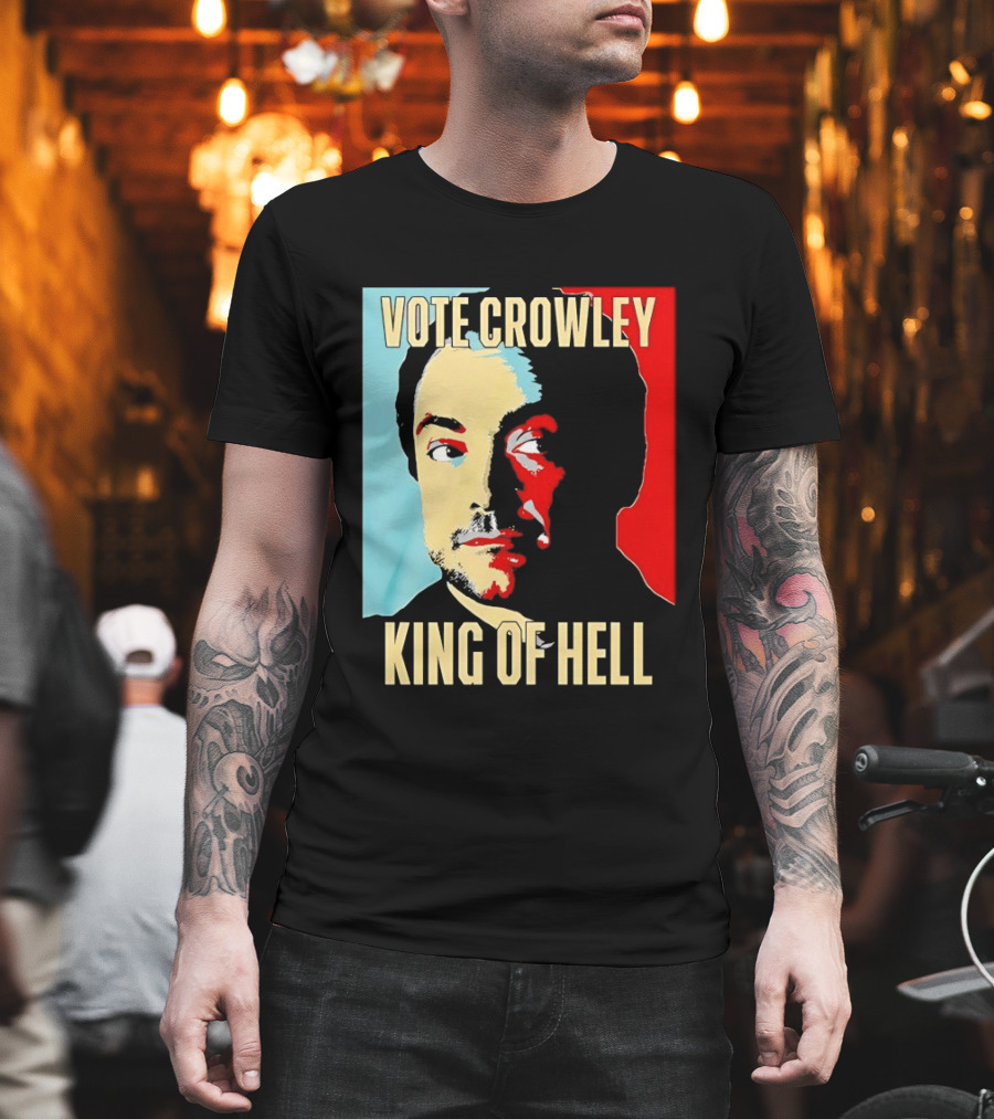 Vote Crowley King of Hell Supernatural Fan Favorite T-Shirt