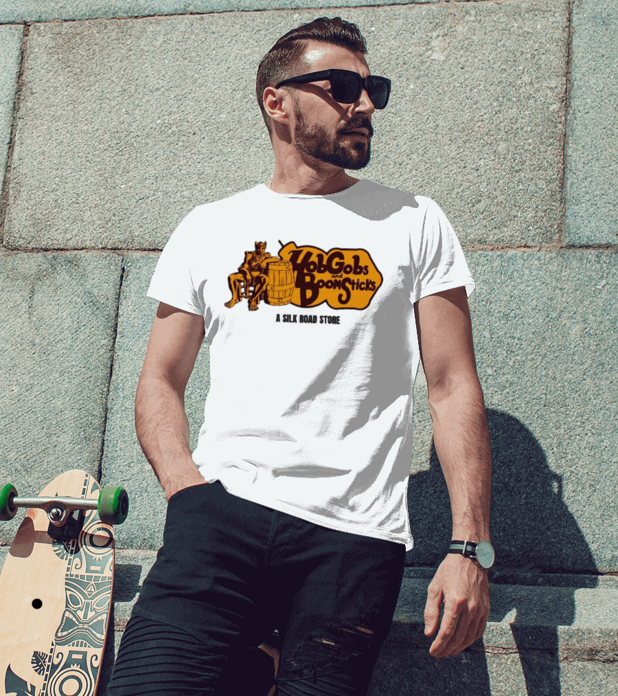 HobGobs And Boom Sticks A Silk Road Store Mythical Goblin Barrel T-Shirt