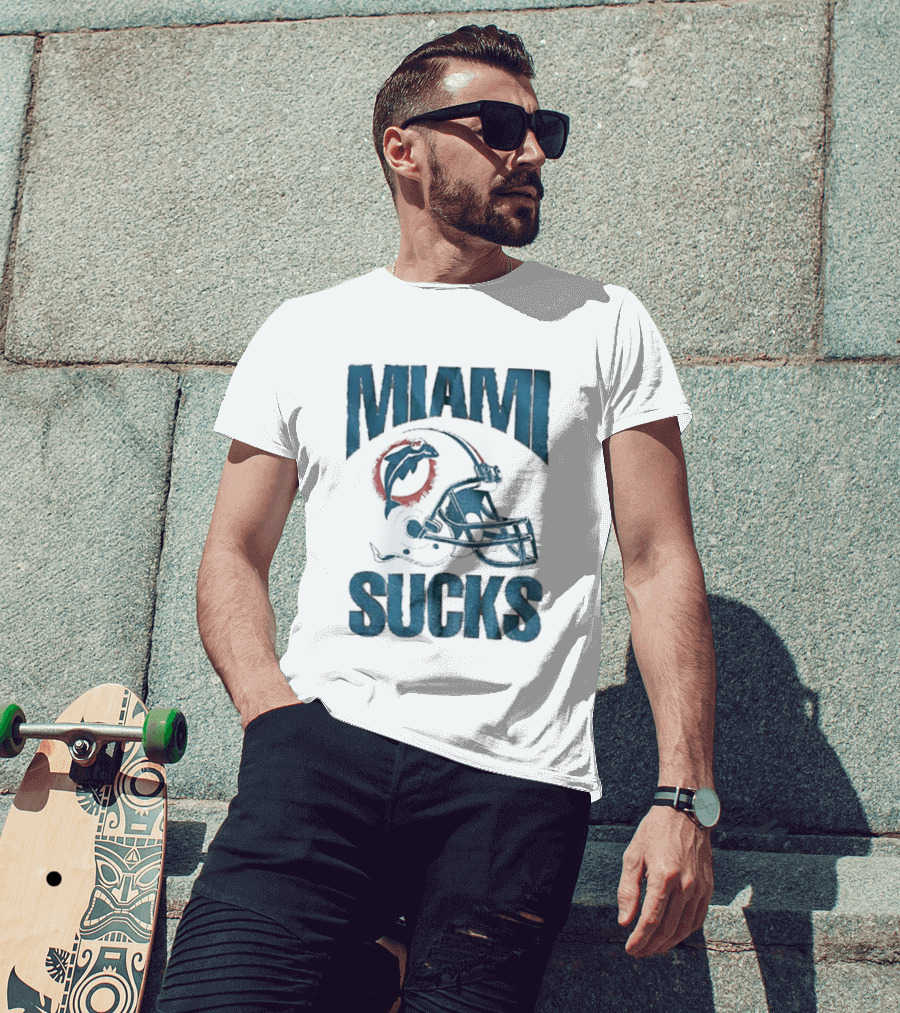 Miami Sucks Dolphins Helmet Football 2025 T-Shirt