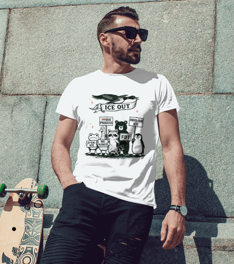 Resistance Ice Out Minnesota Protest Abolish ICE Animal Meme T-Shirt