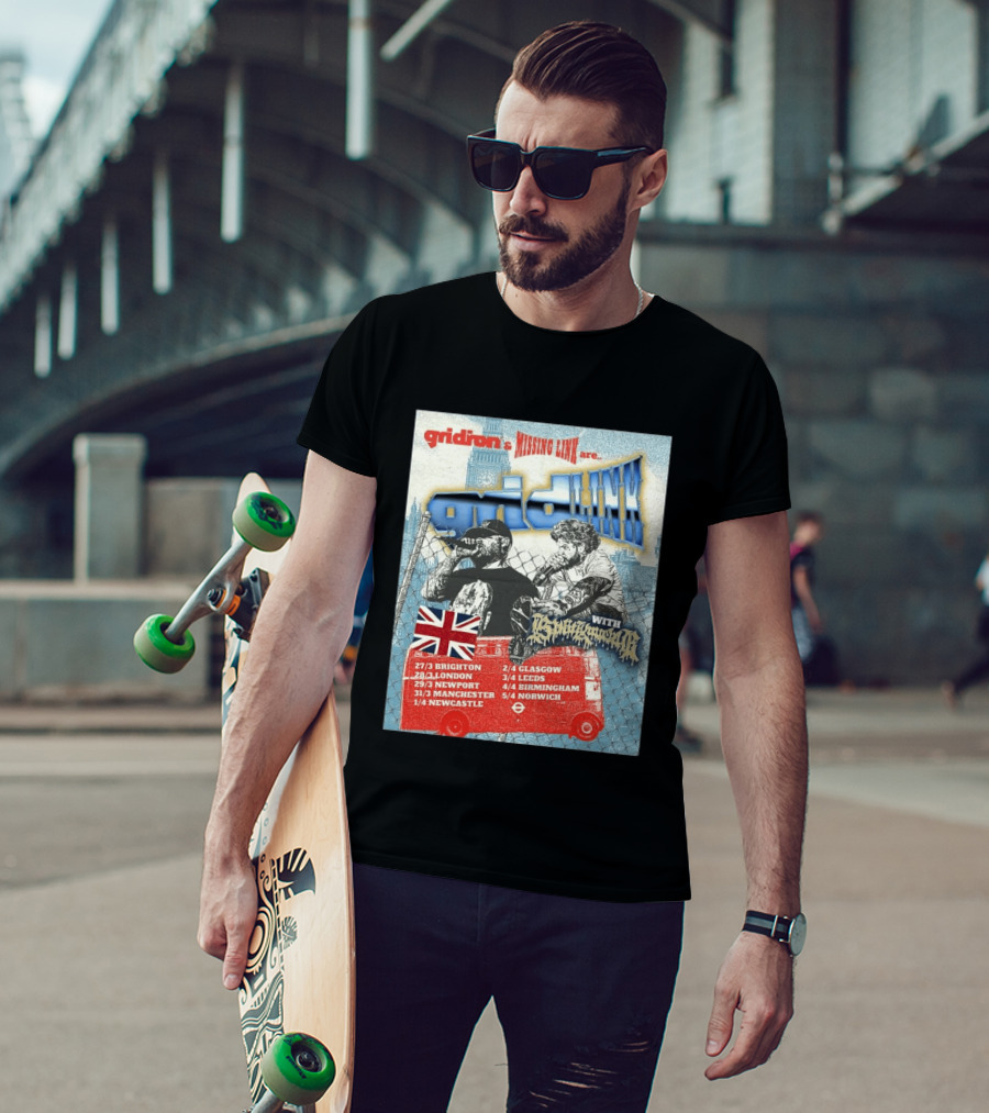 Gridiron X Missing Link UK 2026 Tour With Gridlink Dates And British Flag T-Shirt